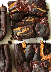 Chocolate Peanut Butter Brownie. Vegan and Gluten free