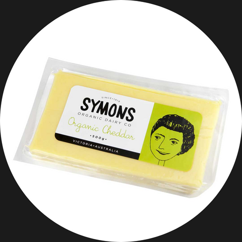 CHEESE CHEDDAR SYMONS ORGANIC 200gms