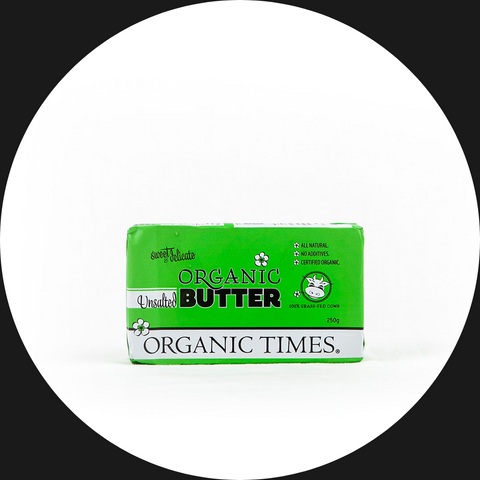 BUTTER UNSALTED TRUE ORGANICS AUSTRALIAN 250GM OR BULK BOX